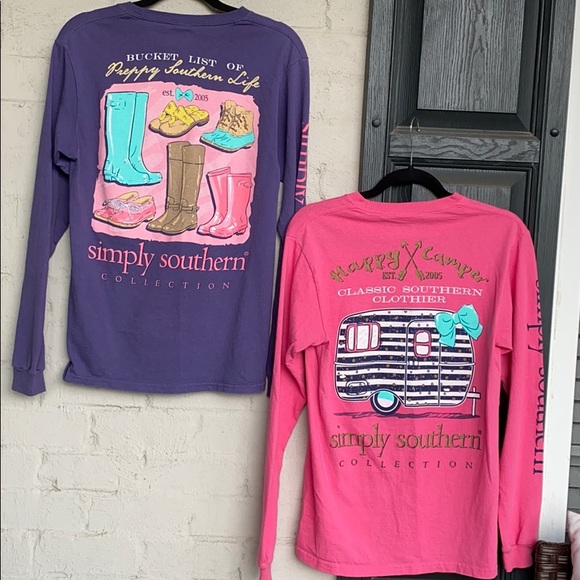 Simply Southern Tops - Bundle of 2 Simply Southern LS tees